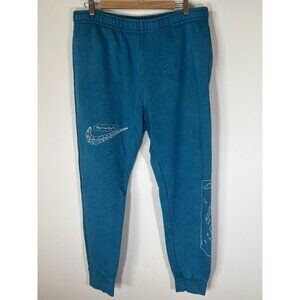 NIKE Club Wash Club drip sweatpants green abyss aqua embroidered L streetwear